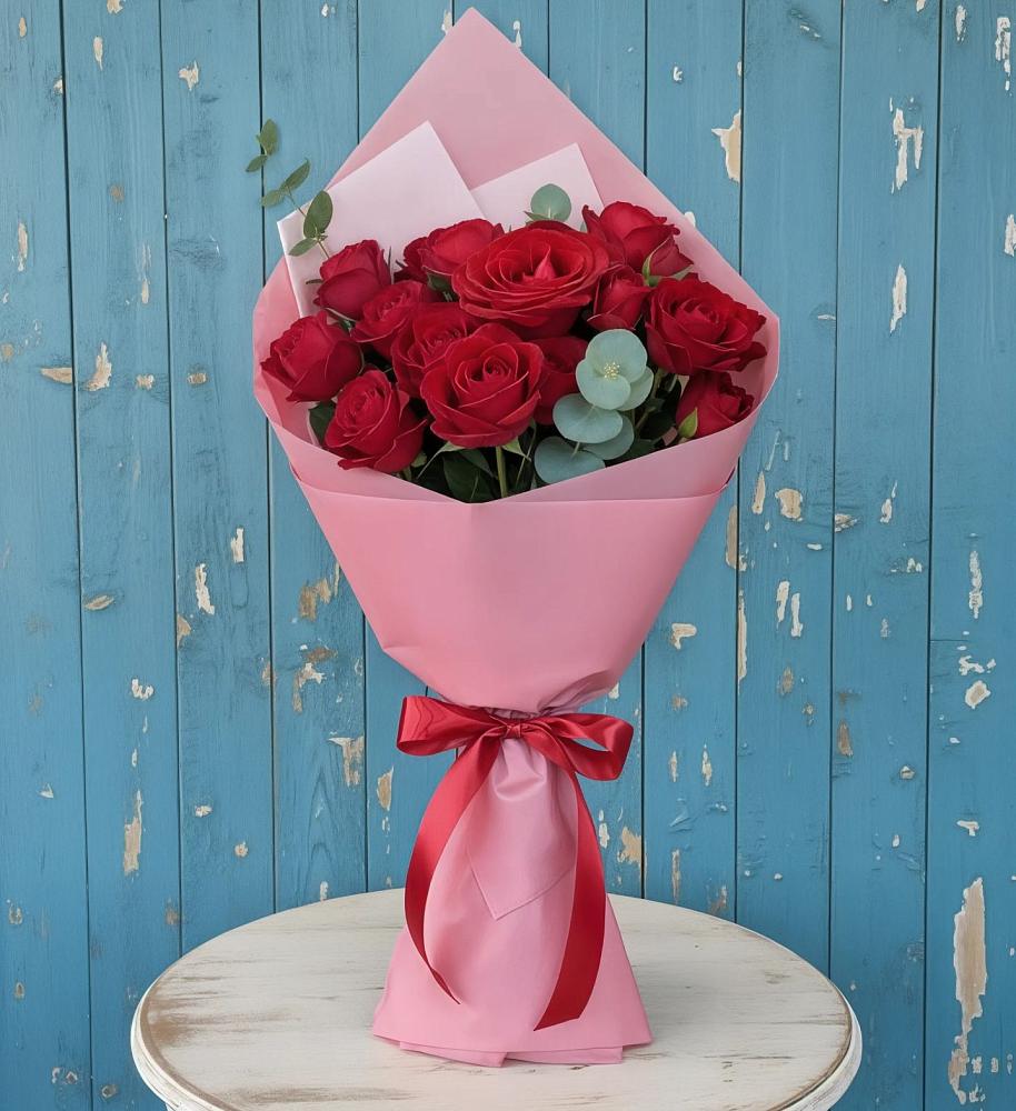 Букет цветов из: Розы в Новокасторное