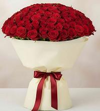 Букет 101 Красная роза Милано в Новокасторное