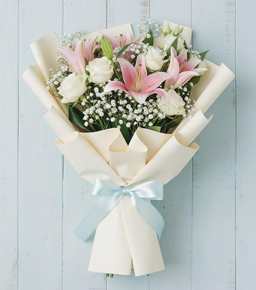 Букет цветов из: Лилии в Новокасторное