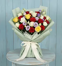 Букет цветов из:  Розы в Новокасторное