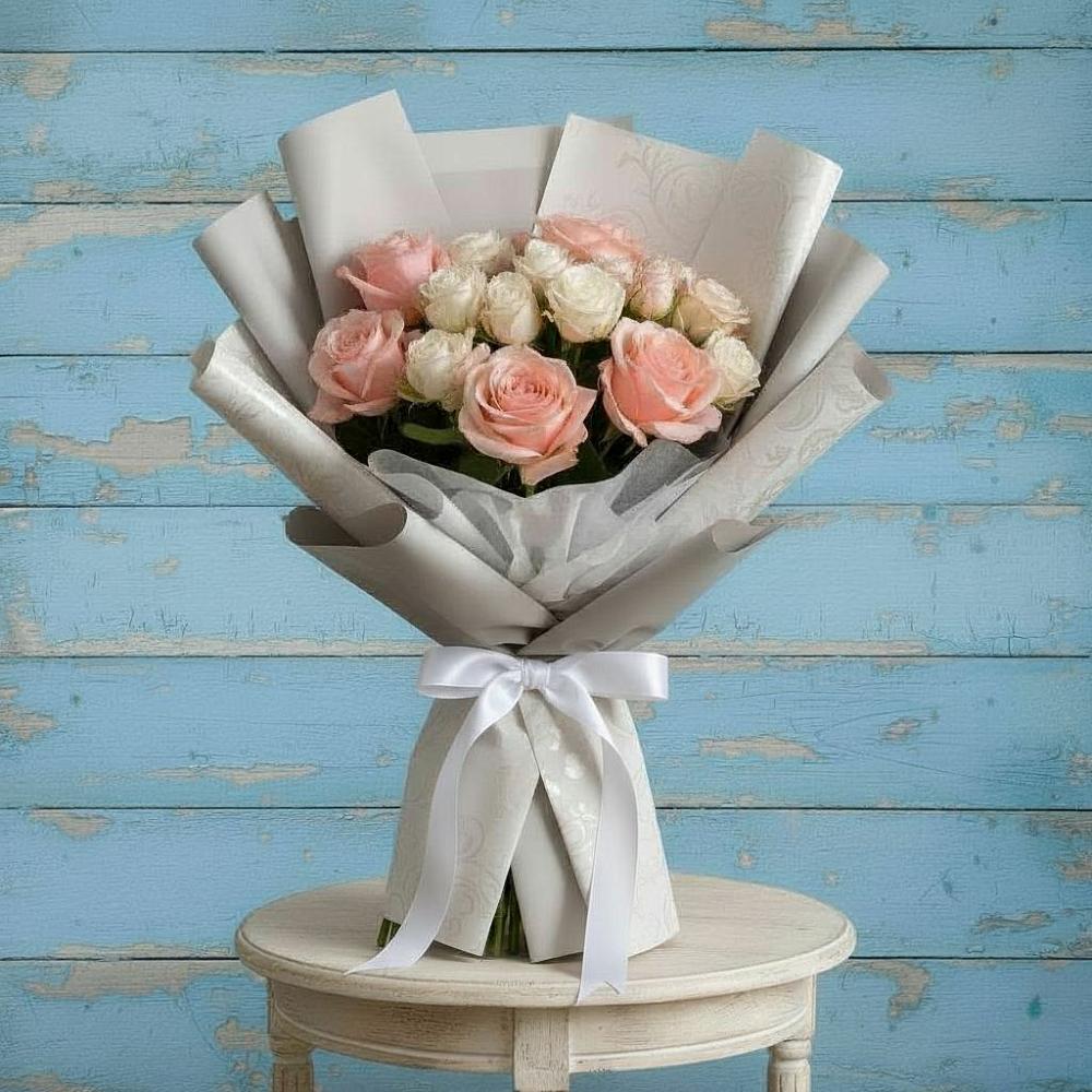 Букет цветов из: Розы в Новокасторное