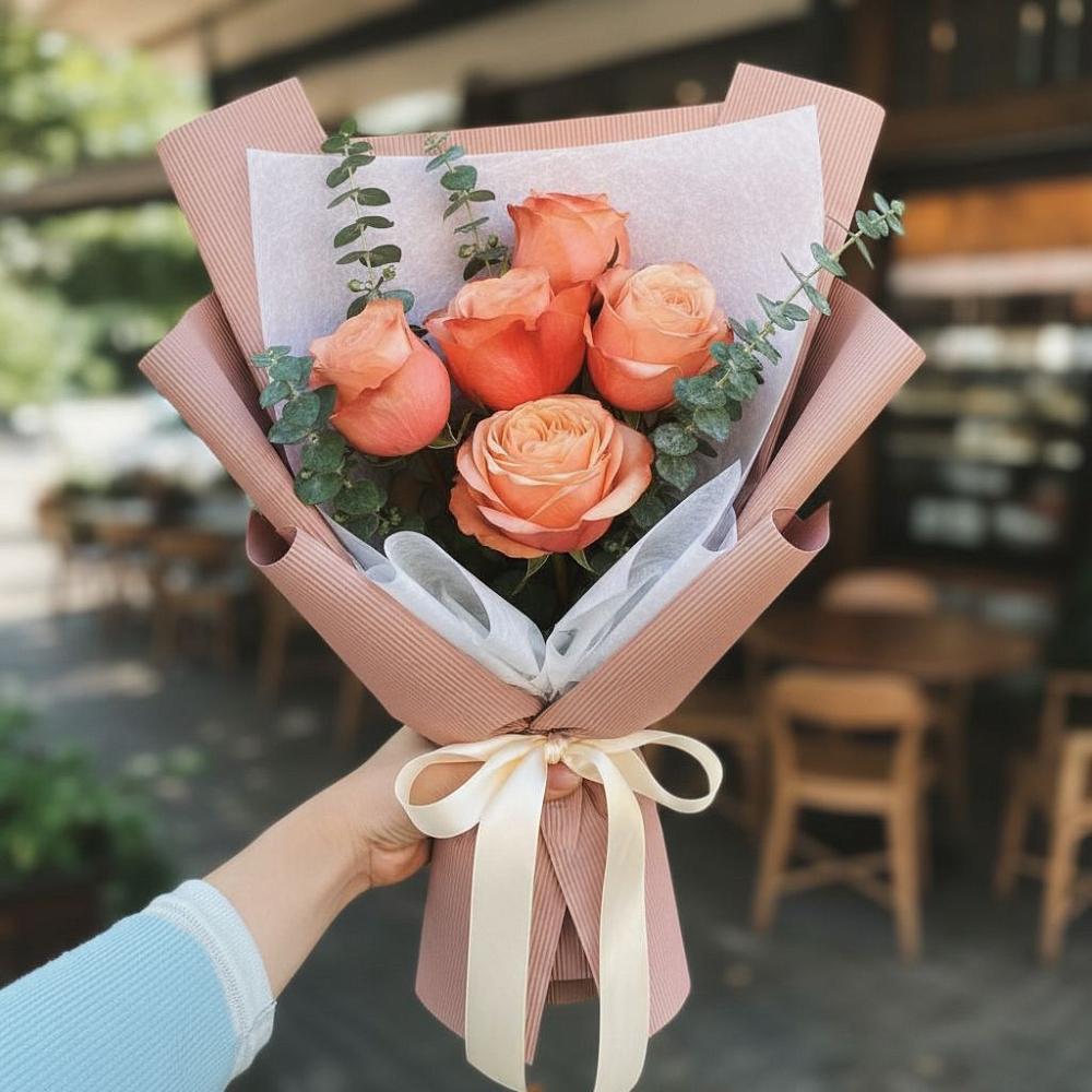 Букет цветов из: Розы в Новокасторное