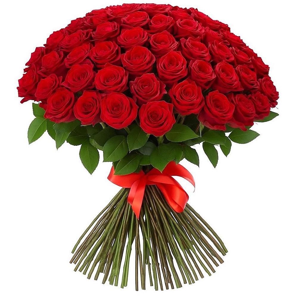 Букет Красные розы Блэк Меджик в Новокасторное