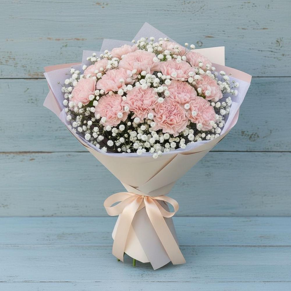 Букет цветов из: Гвоздики в Новокасторное