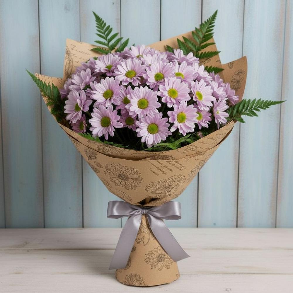 Букет цветов из: Хризантемы в Новокасторное