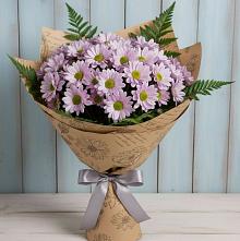 Букет цветов из:  Хризантемы #REPLACE_PRED# Новокасторное