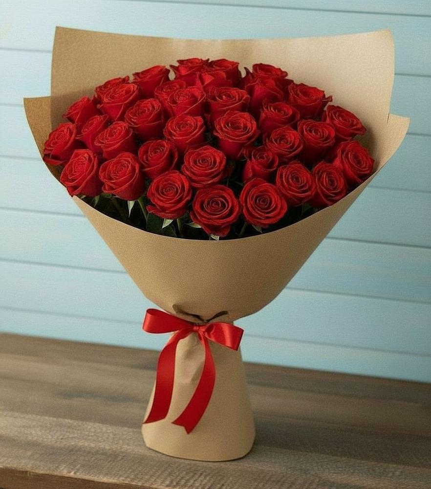 Букет Красные розы Милано в Новокасторное