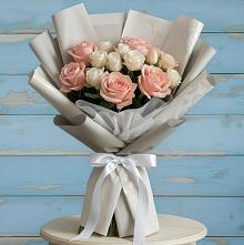Букет цветов из:  Розы #REPLACE_PRED# Новокасторное