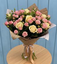 Букет цветов из:  Розы в Новокасторное