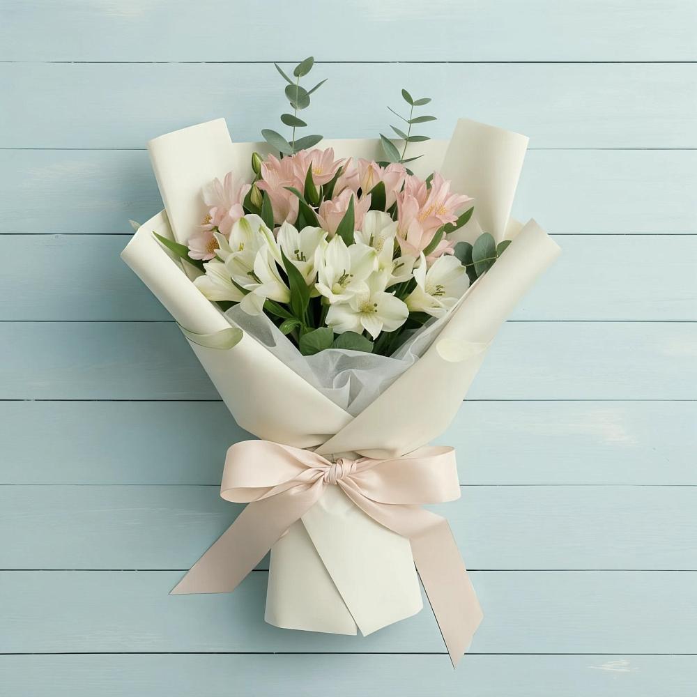 Букет цветов из: Альстромерии в Новокасторное