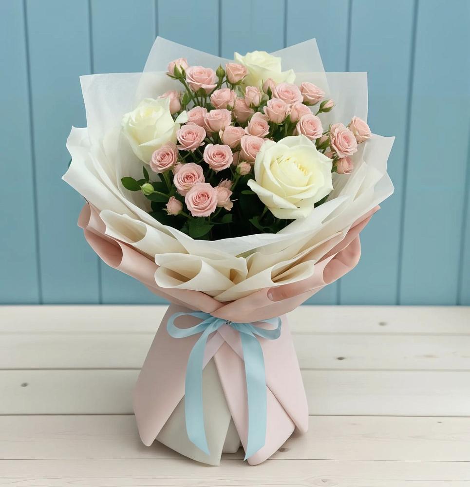 Букет цветов из: Розы в Новокасторное