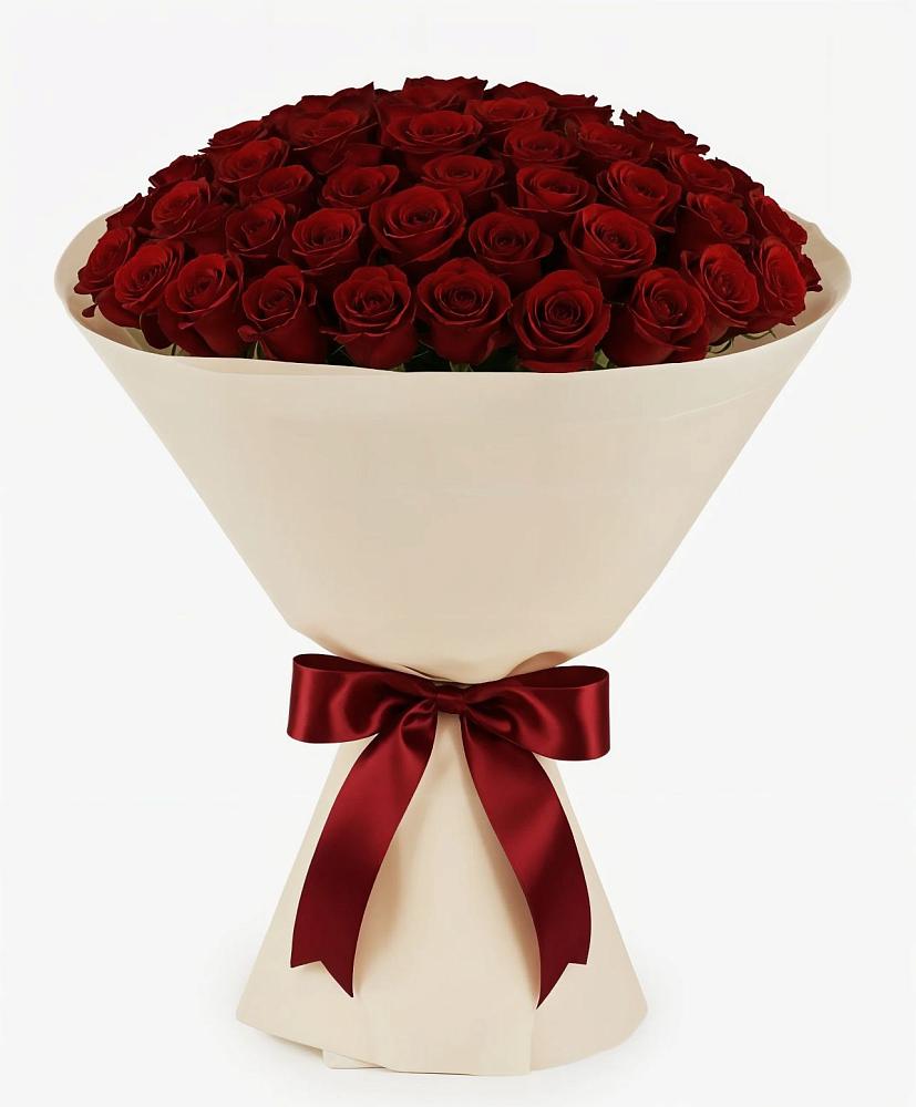 Букет 101 Бордовая роза Блэк Бакарра в Новокасторное