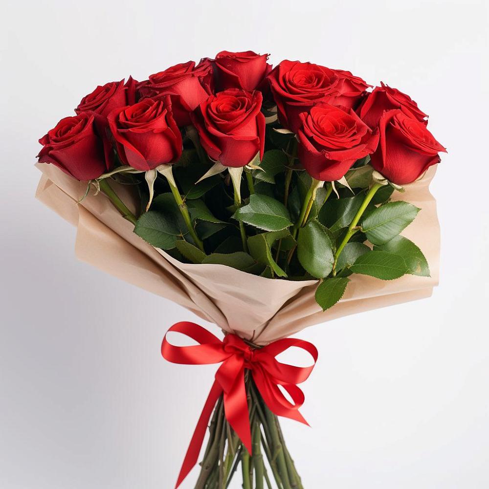 Букет 11 Красных роз Эдлесс Лав в Новокасторное