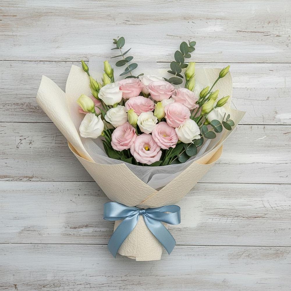 Букет цветов из: Лизиантусы в Новокасторное